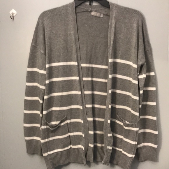 Evolution women’s cardigan sweater. Gray sz L - Picture 2 of 7